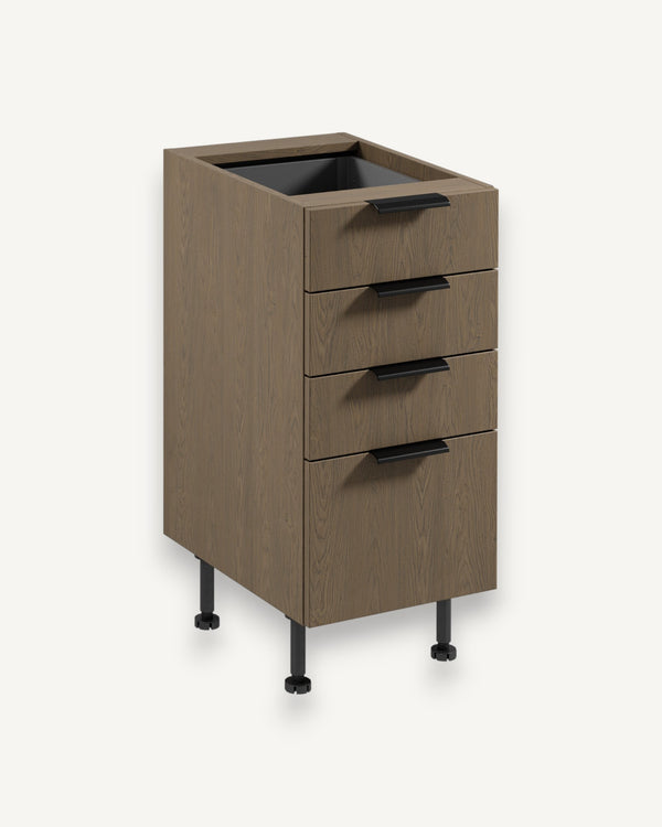 Unterschrank D40S4 AX - Sorento Dunkle Eiche - Funktionalität trifft auf modernes Design.