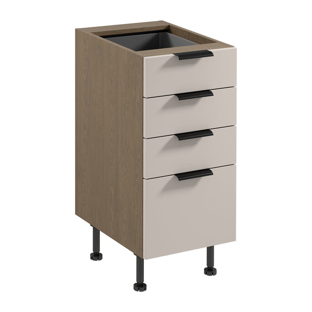 Unterschrank D40S4 AX - Sorento Beige - Viel Stauraum für kleine Küchen. - ROYAL24_MARKT
