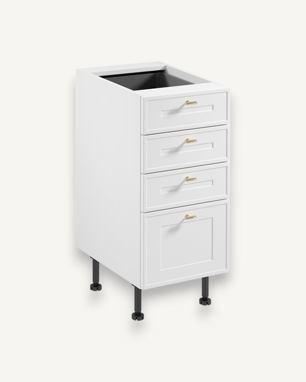 Unterschrank D40S4 AX - Sorento Weiß - Perfekte Anpassung an jede Wand.