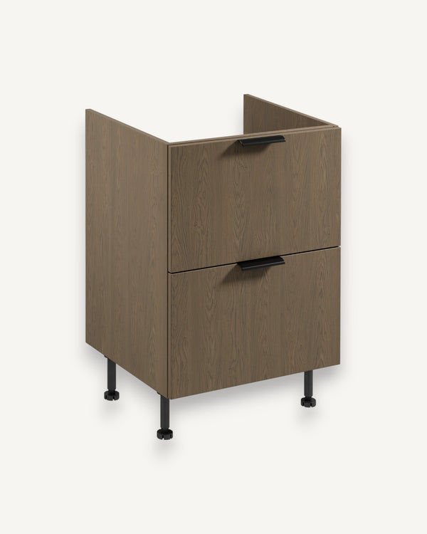 Spülenunterschrank D60IN AX - Sorento Dunkle Eiche - Maximale Effizienz in kleinem Format.