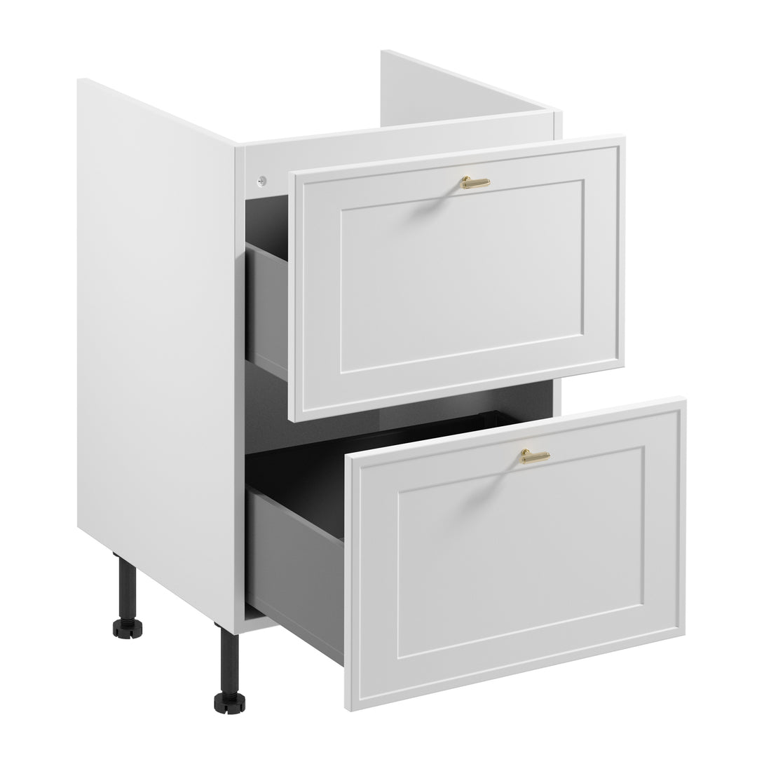 Spülenunterschrank D60IN AX - Sorento Weiß - Schlichtes Design, das nie aus der Mode kommt. - ROYAL24_MARKT