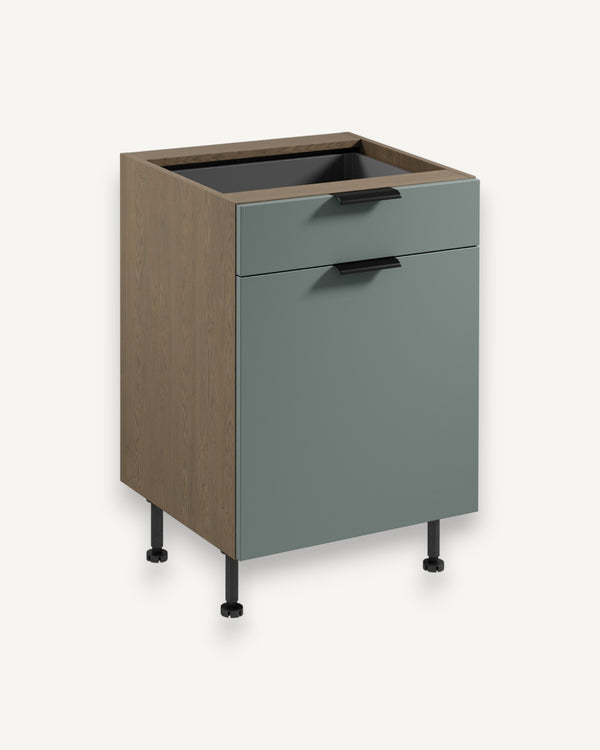 Unterschrank D60S1 P/L AX - Sorento Grün - Ordnung und Design in perfekter Harmonie.