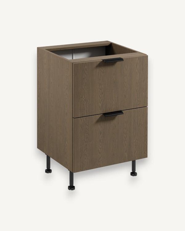 Unterschrank D60S2 AX - Sorento Dunkle Eiche - Praktisch und stilvoll in jeder Küche.