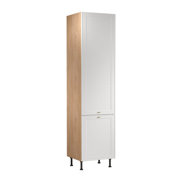 Hochschrank D60T P/L AX - Sorento Sonoma Eiche Weiß - Schönes und praktisches Design für Ihre Küche.