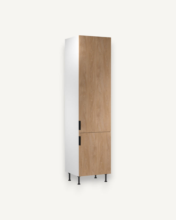 Hochschrank D60T P/L AX - Sorento Weiß Sonoma Eiche-Elegantes und vielseitiges Design für Ihre Küche.