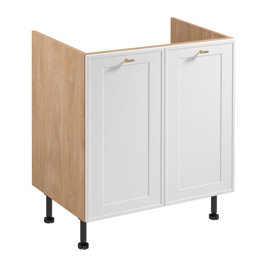 Spülenunterschrank D80Z - Sorento Sonoma Eiche Weiß - Starke Industrie mit Eleganz für Ihre Küche. - ROYAL24_MARKT