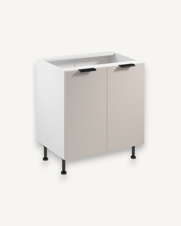 Unterschrank D80 - Sorento Weiß Beige - Perfekte Organisation für Ihre Utensilien.