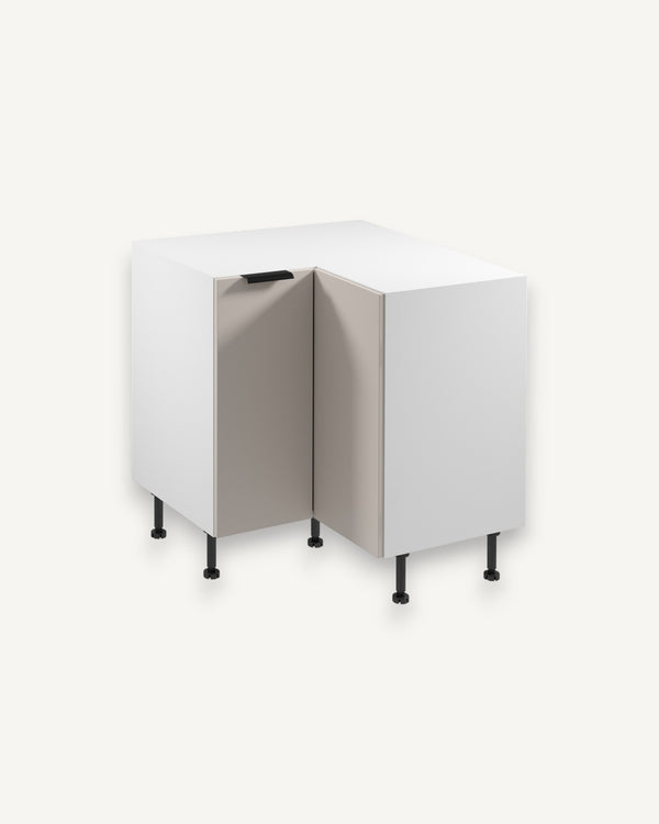 Eckunterschrank D90N - Sorento Weiß Beige - Cleverer Stauraum für jede Ecke.