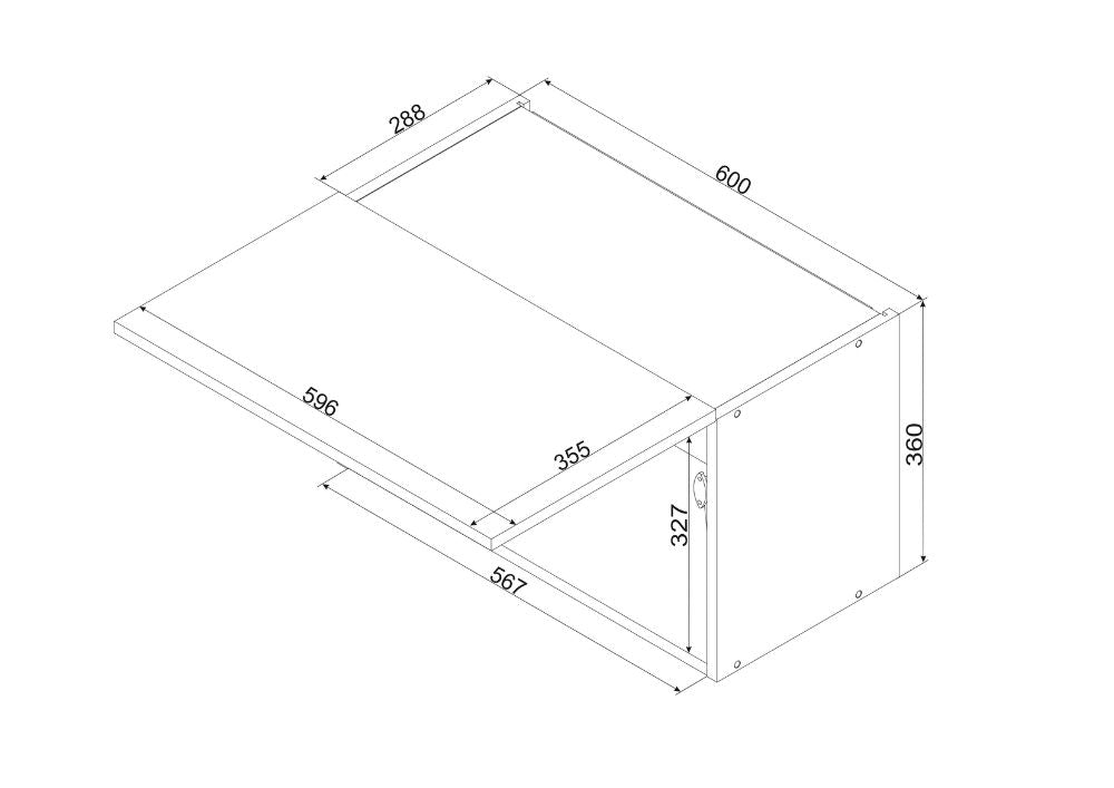 Hängeschrank W60OKGR - ELENA - Modern & Hochklappend - ROYAL24_MARKT