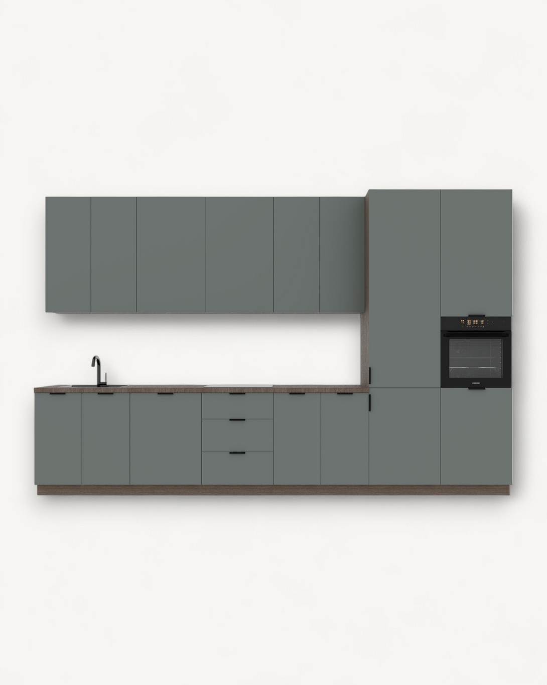 Küchenzeile K87-G400 R - Sorento - Harmonische Kombination aus Stil und Funktion - ROYAL24_MARKT
