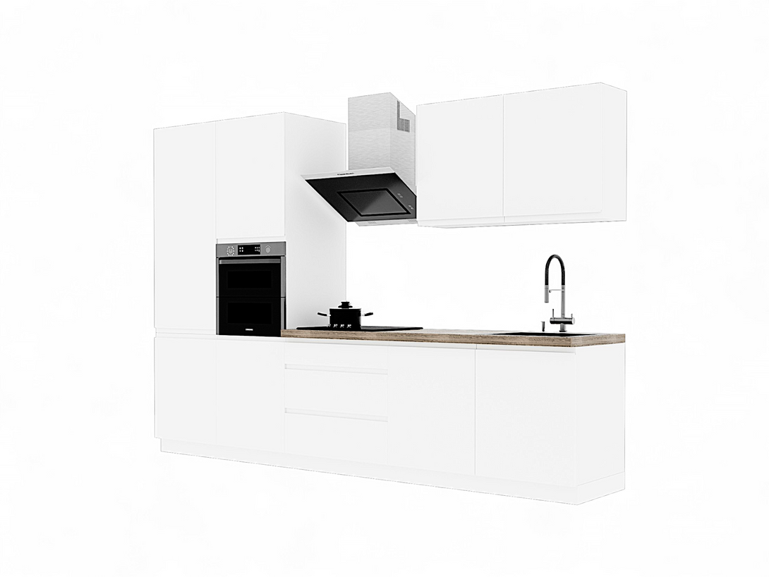 Küchenzeile - Aspen Weiß - K57-G320 - ROYAL24_MARKT