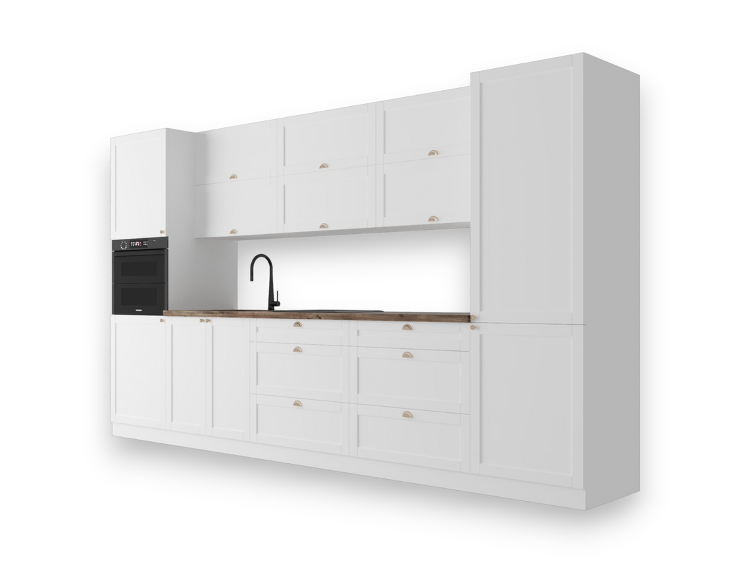 Küchenzeile - Linea Weiß - K48-G360 - ROYAL24_MARKT