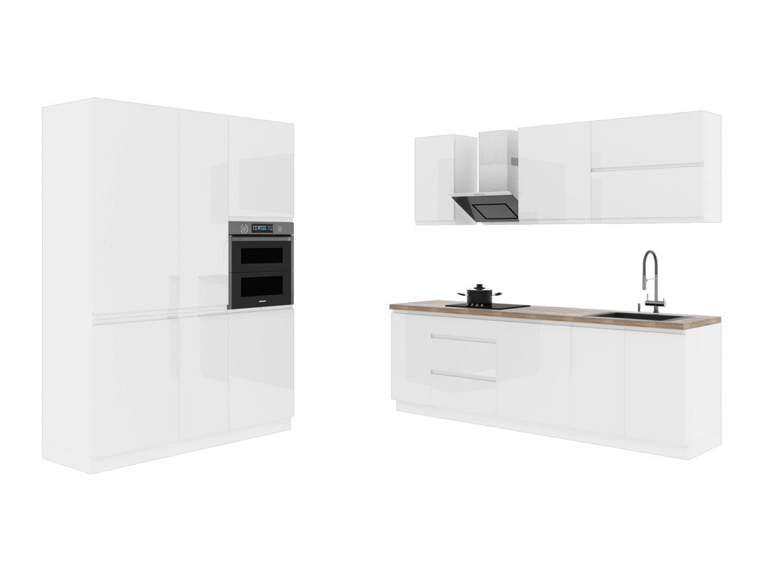 Küchenzeile K65-G400 - Aspen Weiß - Zeitloses Design für jede Kücheneinrichtung - ROYAL24_MARKT