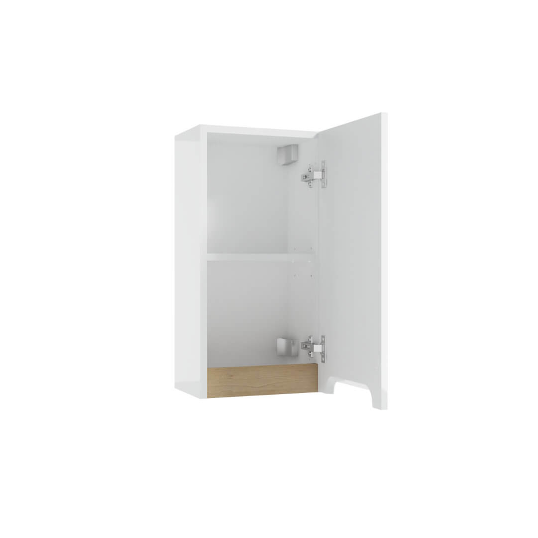 Hochschrank - für Badezimmer - STILLA A30 - weiß Hochglanz