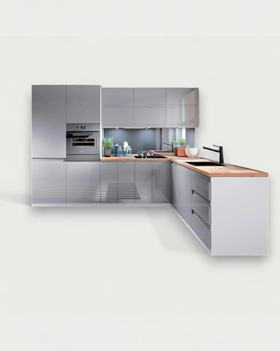 Winkelküche - Aspen Grau - K31-G300 L - ROYAL24_MARKT