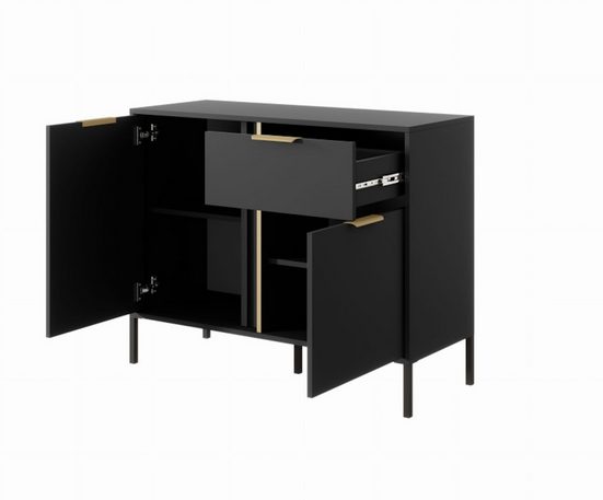 Wohnzimmer-Set - LARS - Stil und Funktionalität / WANDEINHEIT2, (Komplett-Set, 4-St) - ROYAL24_MARKT