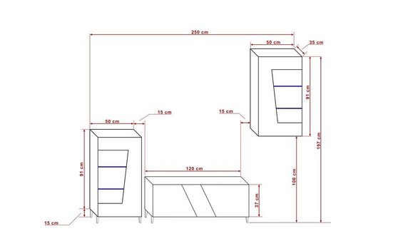 TV-Schränke Weiß Hochglanz S45 - Modernes Design für stilvolles Wohnen.