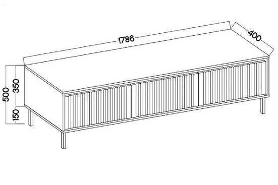 TV-Schrank - Kasalia - Design, das dem Wohnzimmer eine elegante Note verleiht.