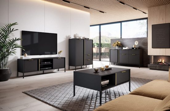 Wohnzimmer-Set - Moderne Wohnlösung LARS, (Komplett-Set, 4-St., Premium - Lars)