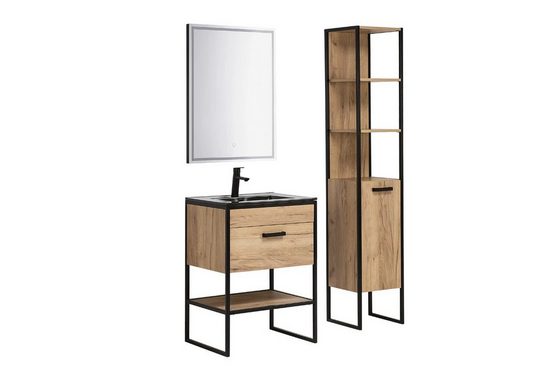 Badmöbel-Set - Brooklin - Eleganz und Einfachheit in einem flexiblen, vielseitigen Design. - Milaros Markt