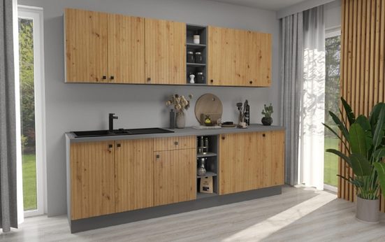 Küche - Harmony Küchenzeile / Perfekte Ausgewogenheit für Ihren Raum, Ihre Zufriedenheit ist garantiert -Sorgfältig gestaltete Möbel