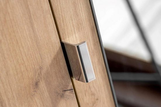 Badezimmer Hochschrank - Capri Oak - Eleganter Stauraum mit Spiegel. - ROYAL24_MARKT