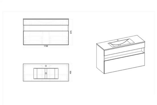 Badmöbel-Set - Bahama - Elegantes und praktisches Innendesign, das Platz spart. - ROYAL24_MARKT