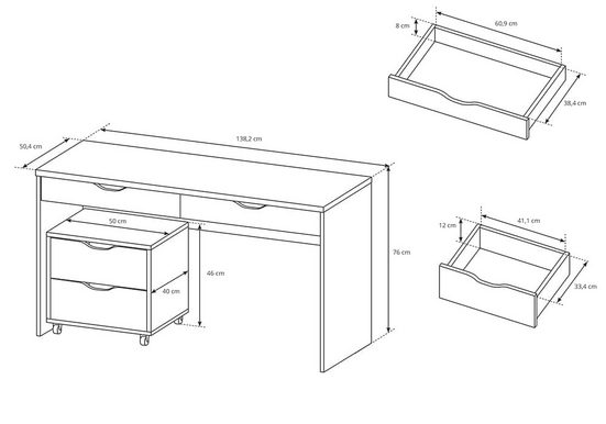 Schreibtisch - Strahlt moderne Eleganz aus und fördert kreatives Arbeiten.