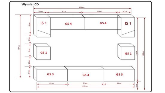 Wohnwand RTV Weiß Hochglanz Ikar S2 – Modernes Design und stimmungsvolle Beleuchtung: