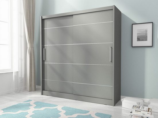 Kleiderschrank 200 cm - OLA - Luxuriöses Design für Ihre Kleidung.