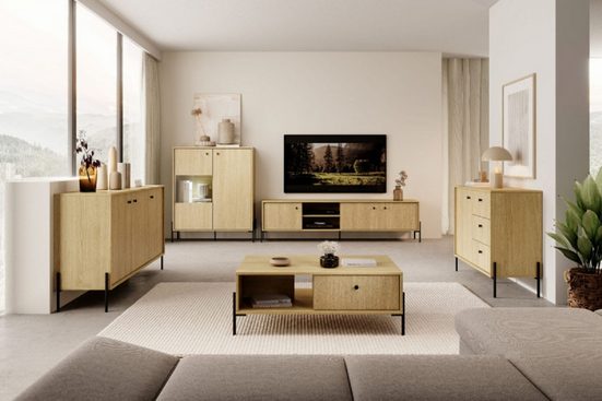 Wohnzimmer-Set - Komplettes Salon-Set / klassisches Luxus-Design, (Komplett Set, 5-St., Premium - SCANDI)