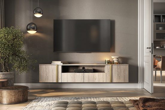 TV-Schrank - VERICA - Luxuriöses, attraktives und praktisches Design.