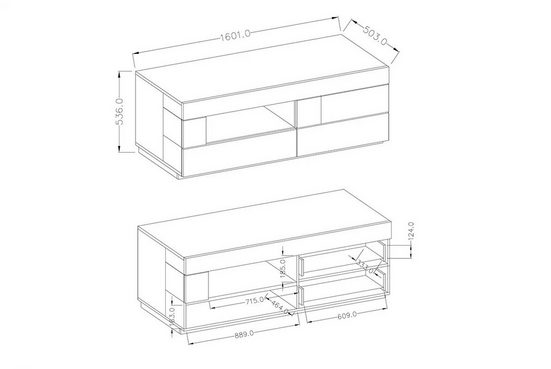 TV-Schrank - Silke - Bietet organisierten Speicher für Geräte