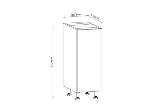 Unterschrank 30 cm - Langen - Stilvoller Bodenschrank für maximale Organisation.