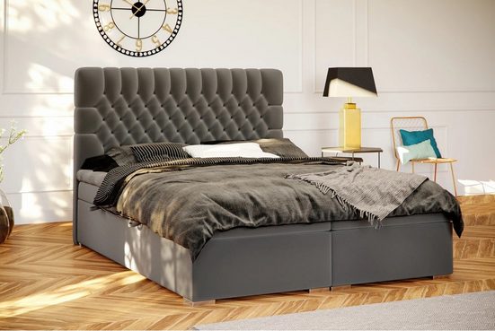 Boxspringbett - Gaja - Schönes und praktisches Design mit Stauraum.