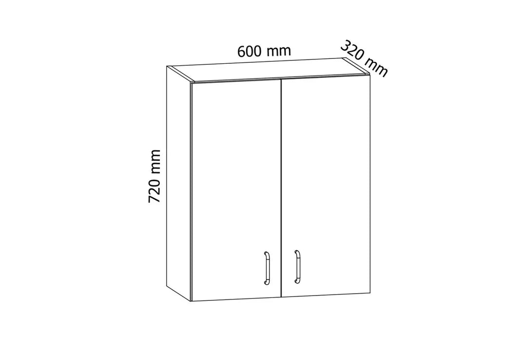 Hängeschrank 60 cm - Aspen - Eleganz und Funktionalität für eine zeitlose Küchengestaltung - ROYAL24_MARKT