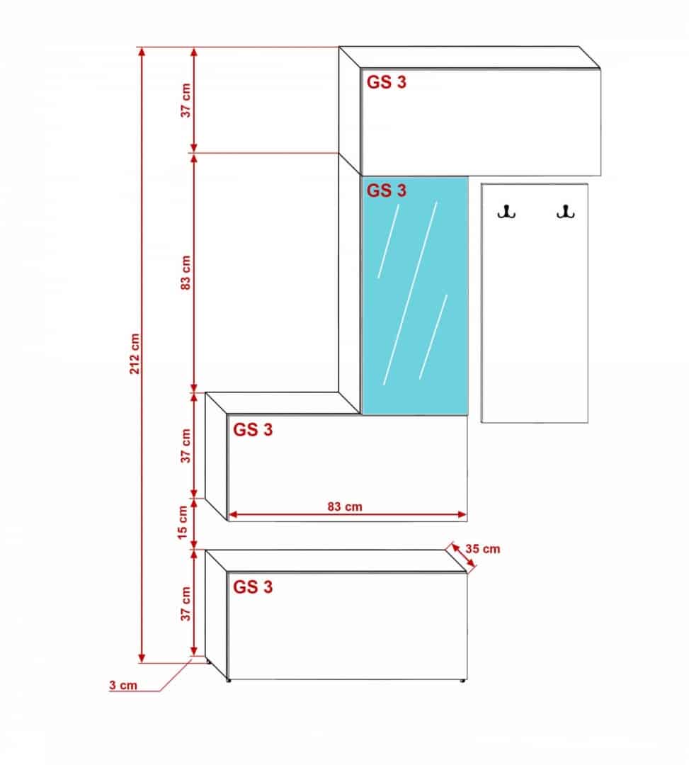 Garderobe mit Schränken Smart GF71