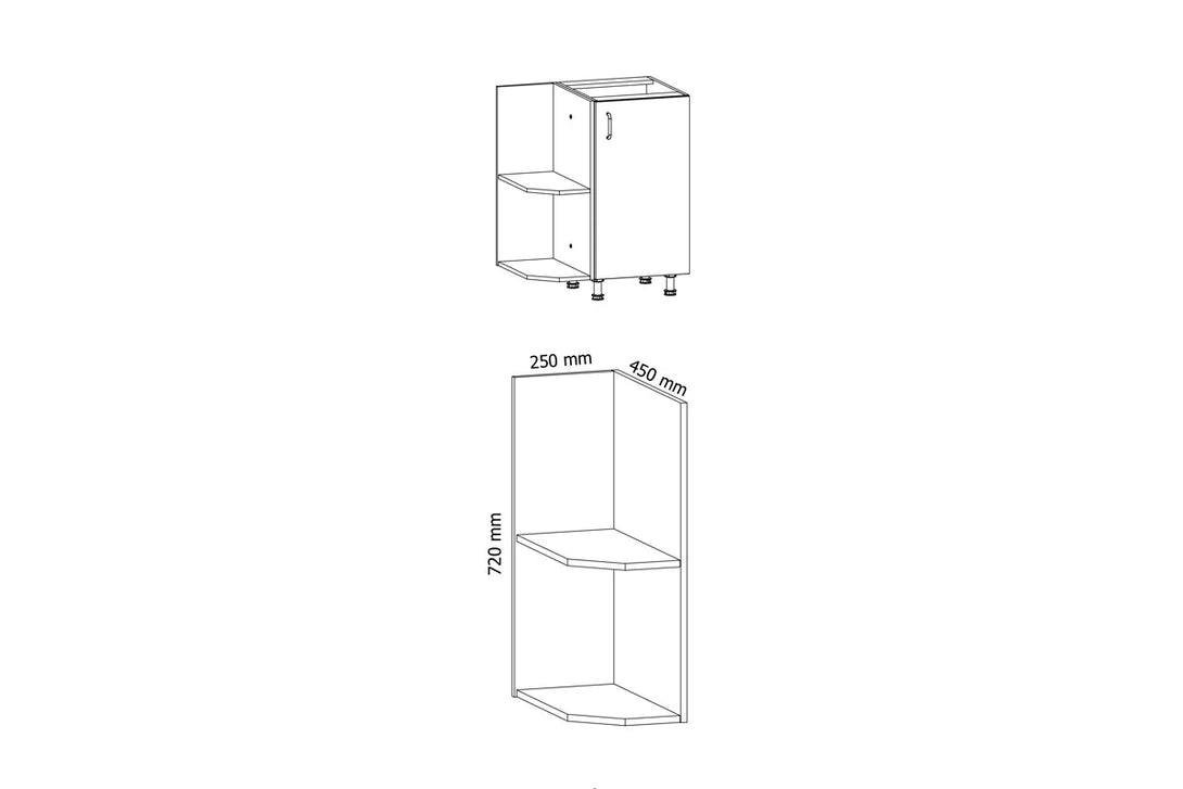 Regalunterschrank D25PZ-P/L - Provence - Funktionalität trifft auf zeitlose Eleganz.