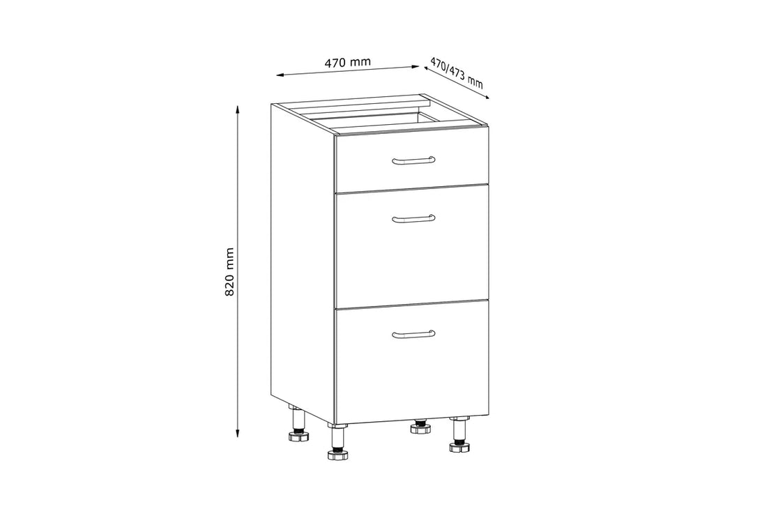 Unterschrank D40S3 - Provence - Praktische Lösungen mit ästhetischem Charme. - ROYAL24_MARKT