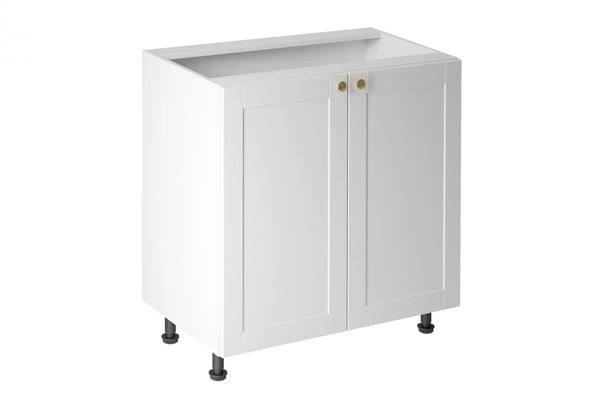 Eleganter Unterschrank - Linea-Weiß D80 - Ländlicher Charme für Ihre Kochzone