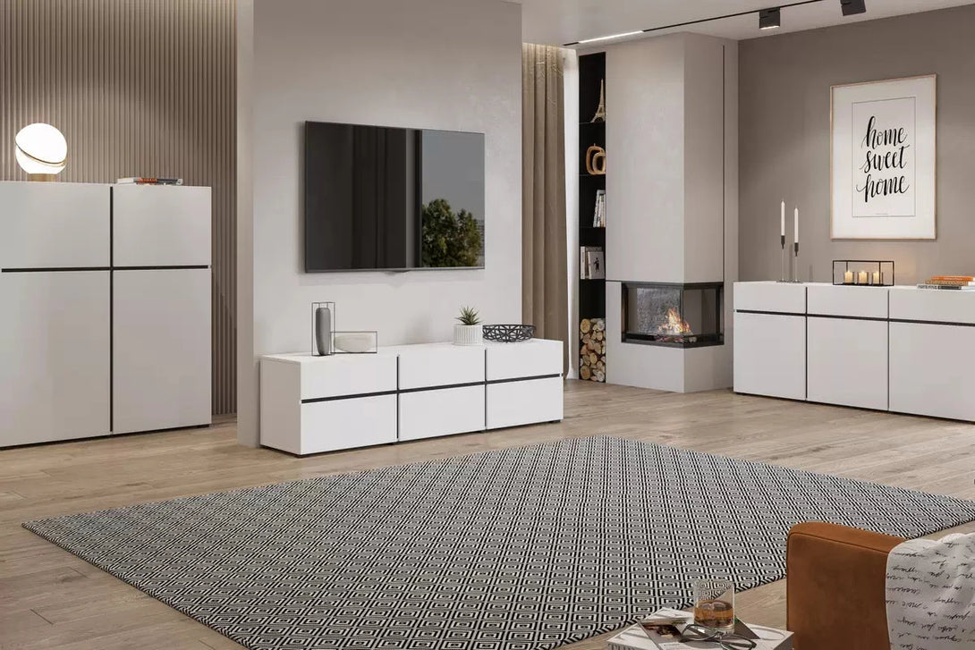 TV-Schrank - Cross - Geräumige für ordentliche Aufbewahrung und elegantes Design.