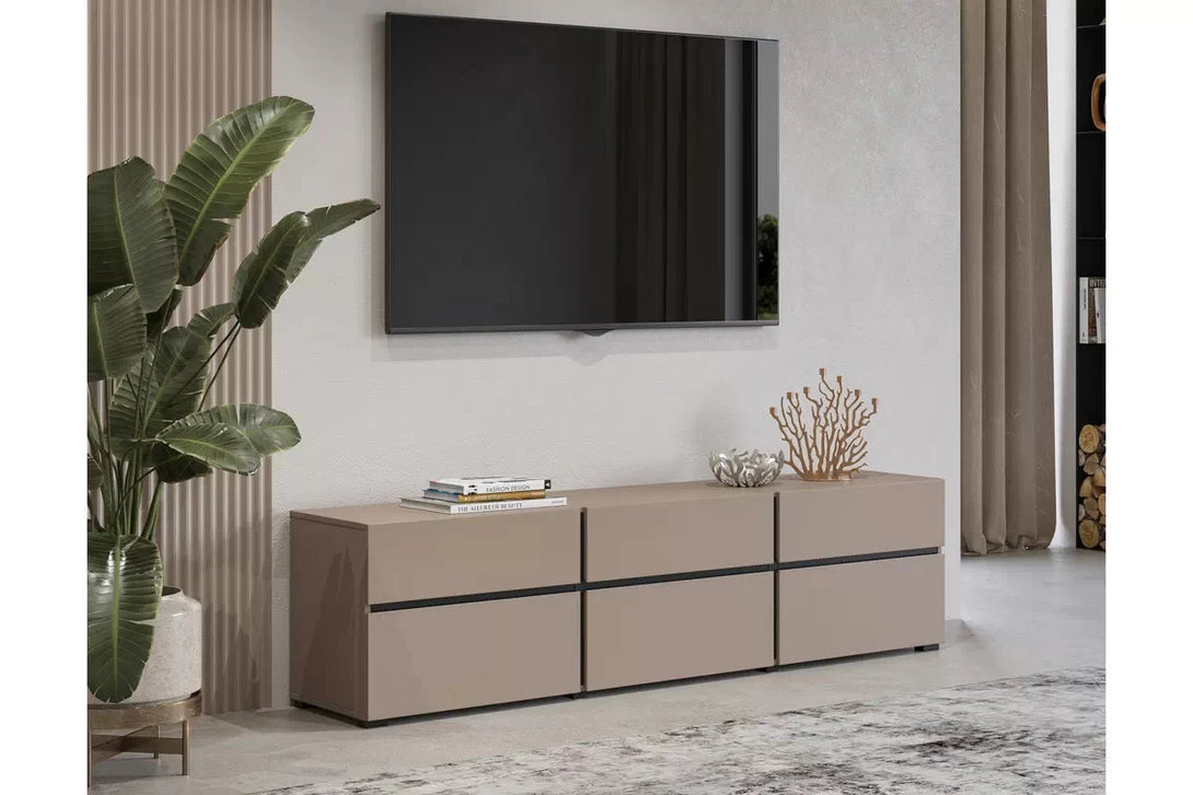 TV-Schrank - Cross - Geräumige für ordentliche Aufbewahrung und elegantes Design.