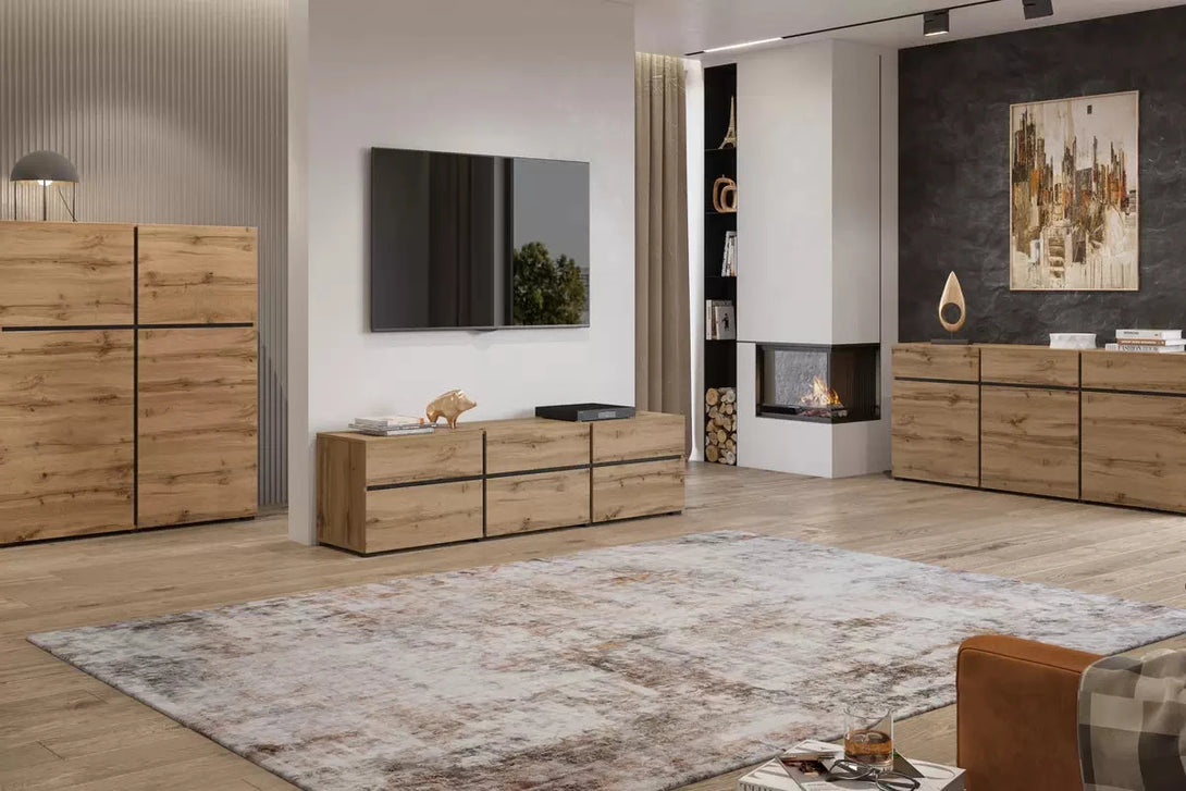 TV-Schrank - Cross - Geräumige für ordentliche Aufbewahrung und elegantes Design.