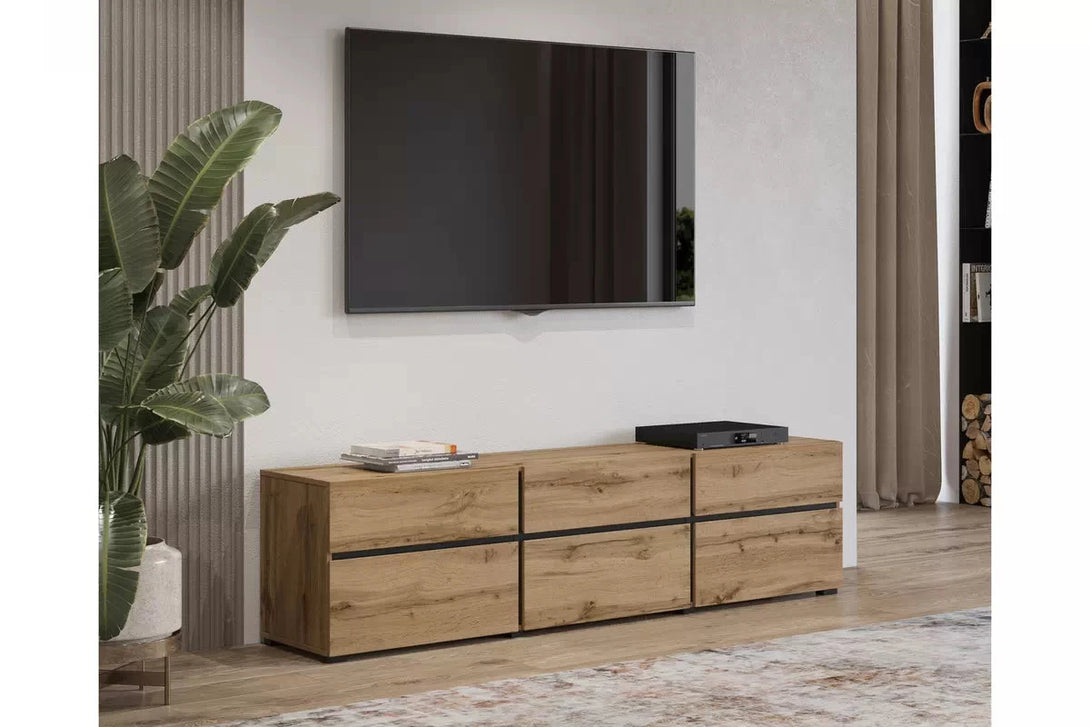 TV-Schrank - Cross - Geräumige für ordentliche Aufbewahrung und elegantes Design.