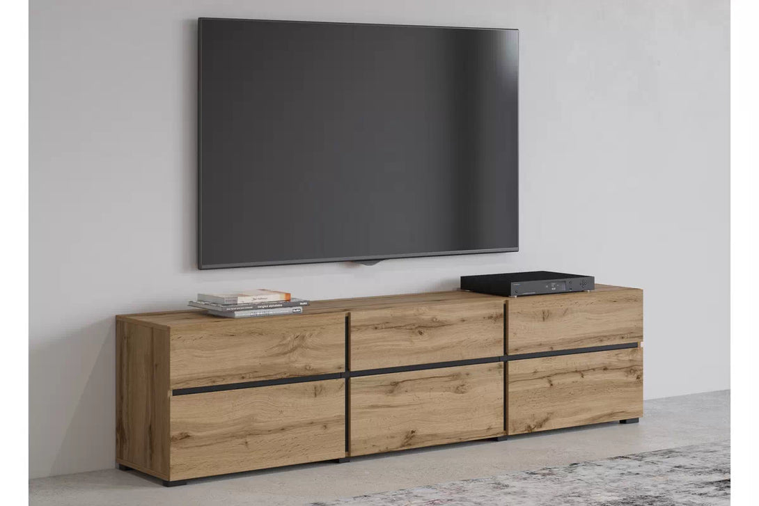 TV-Schrank - Cross - Geräumige für ordentliche Aufbewahrung und elegantes Design.