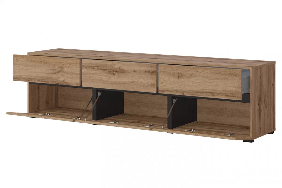 TV-Schrank - Cross - Geräumige für ordentliche Aufbewahrung und elegantes Design.