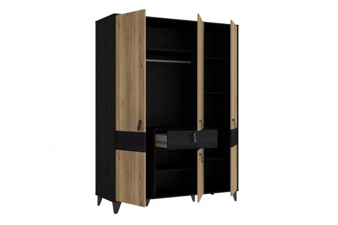 Kleiderschrank - Lya - Eleganter Kleiderschrank im minimalistischen Design. - ROYAL24_MARKT