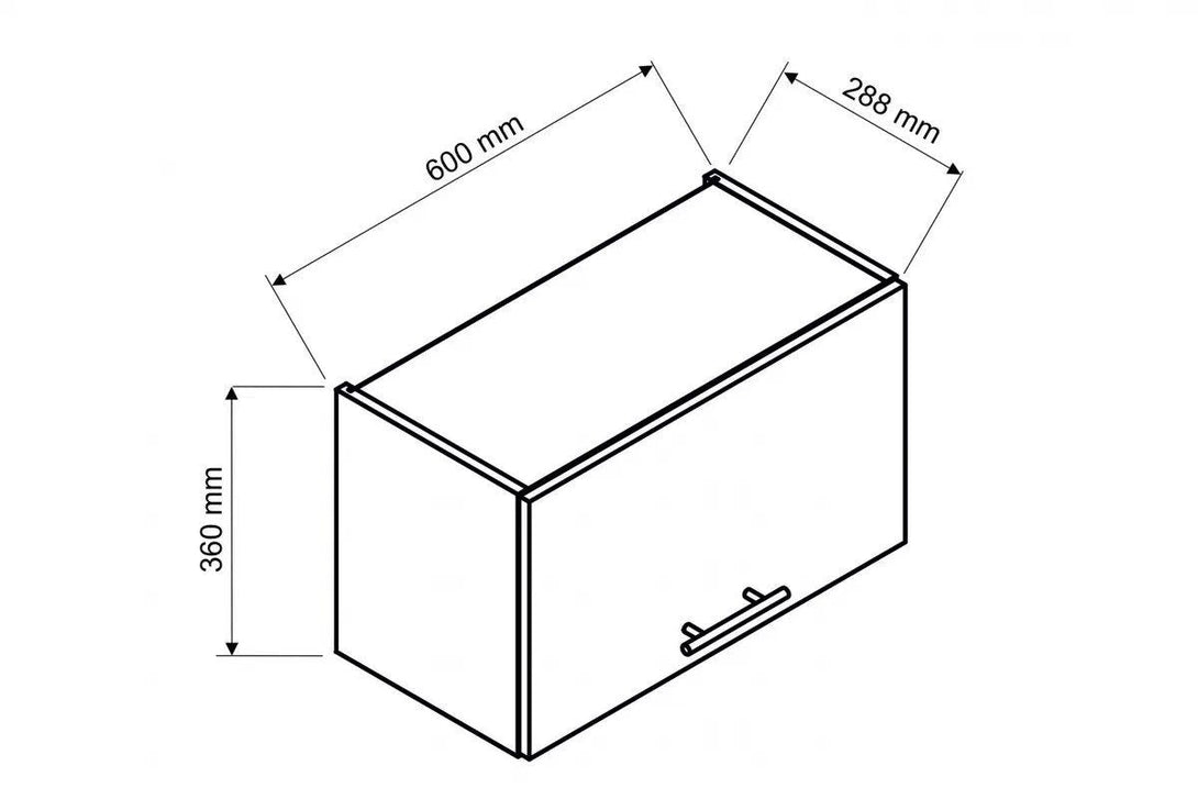 Hängeschrank   60 cm - Mina - Hochwertiger für stilvolle Küchenorganisation. - ROYAL24_MARKT