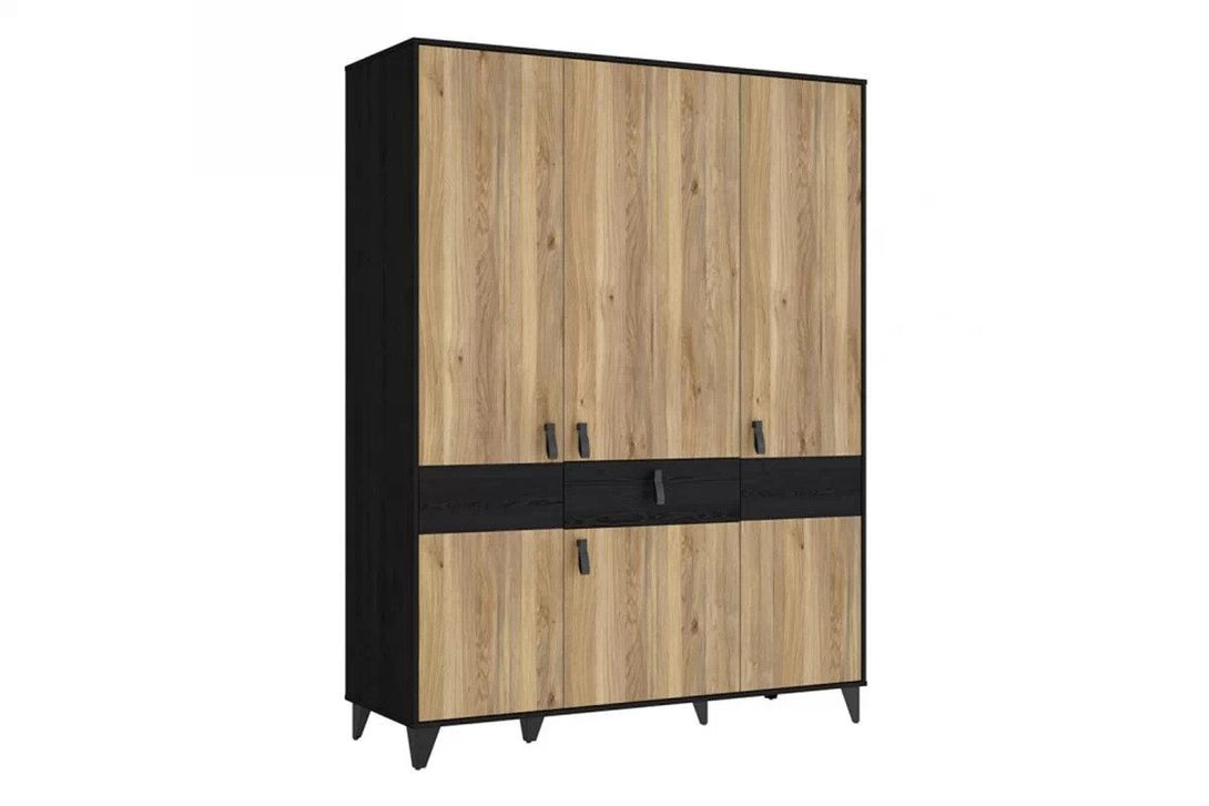 Kleiderschrank - Lya - Eleganter Kleiderschrank im minimalistischen Design. - ROYAL24_MARKT