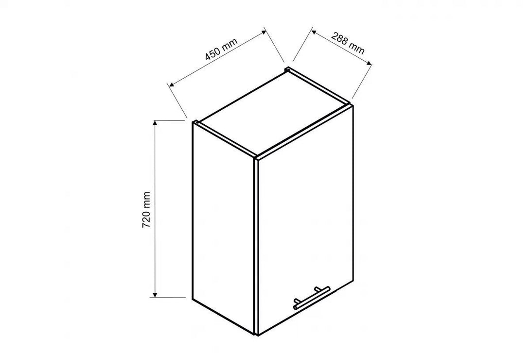 Hängeschrank 45 cm - Mina - Stilvoller für moderne Kücheneinrichtung - ROYAL24_MARKT